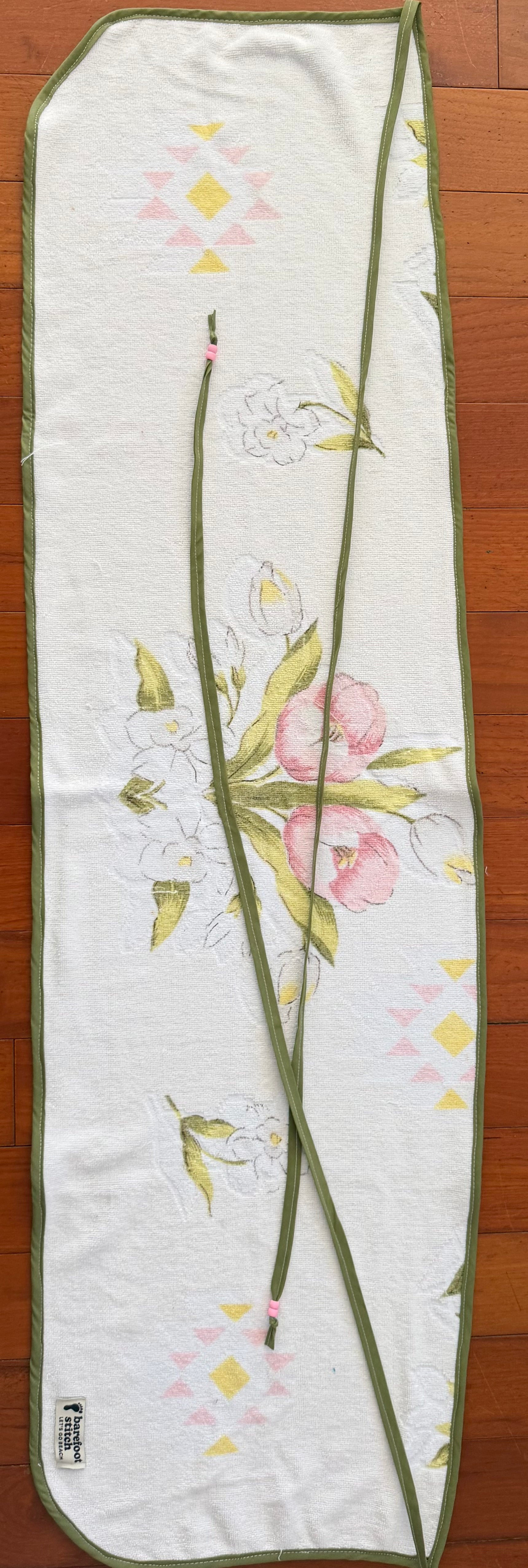 Pink flowers towel skirt (15 by 53inch)  (drop 26)