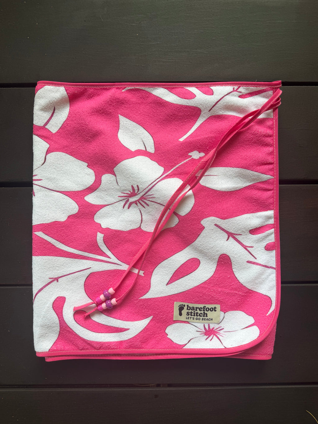 Pink Hibiscus (towel 53inch by 15inch) (strings 310inch)