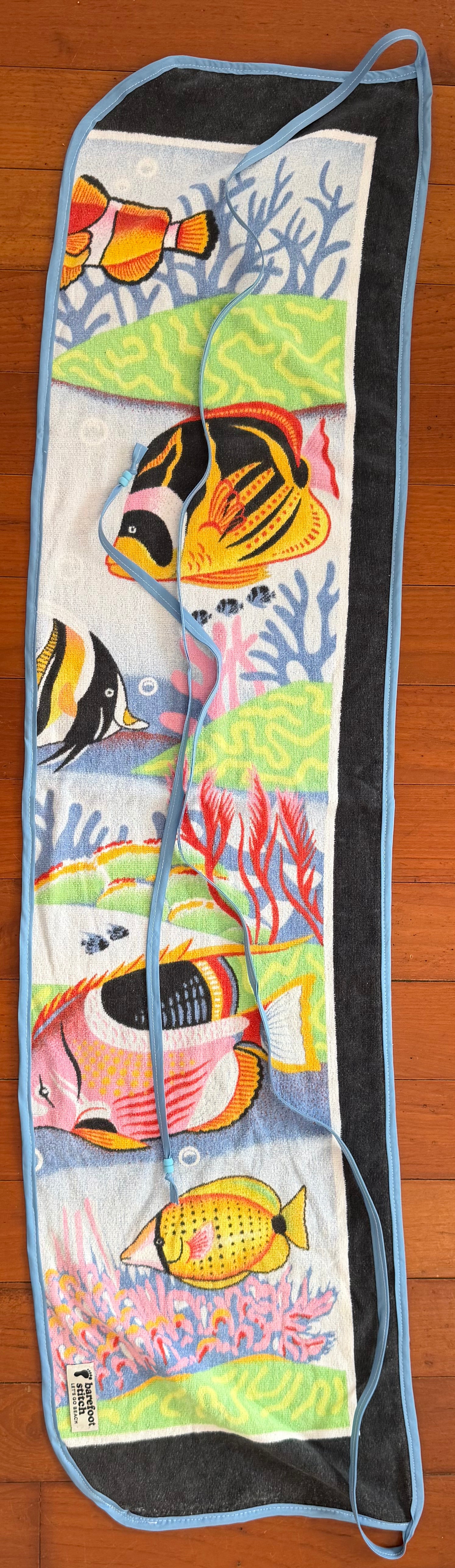 Fish fish fish towel skirt (13.5 by 53inch) (drop 26)
